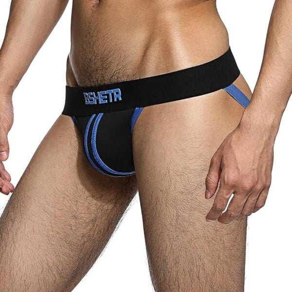 BSHETR Jockstrap (Pack 4) algodón con Tiro Bajo Cintura Elástica