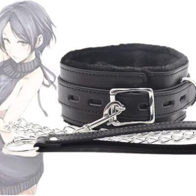 Collar de Cuero con Correa