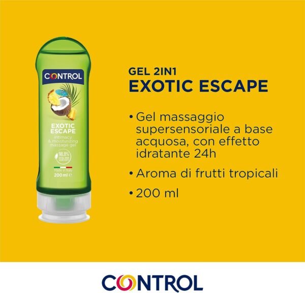 Control Gel Exotic Escape 2 en 1 con Aroma a Frutas Tropicales Base acuosa