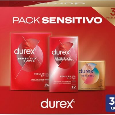 DUREX Pack Preservativos Sensitivo Suave + Sensitivo Contacto Total + Real Feel Sin Latex