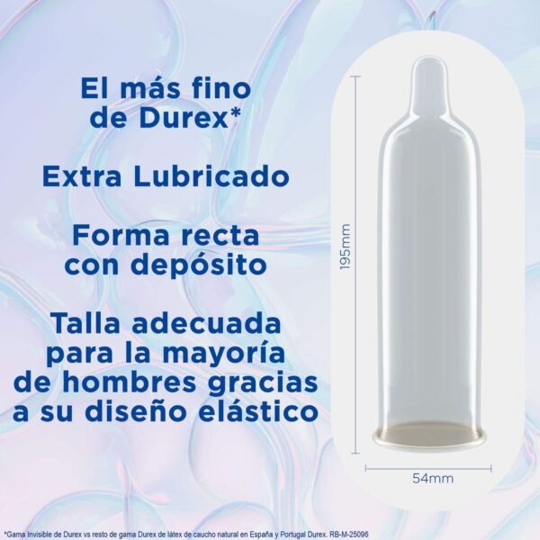 DUREX Preservativos Invisible Extra Lubricado