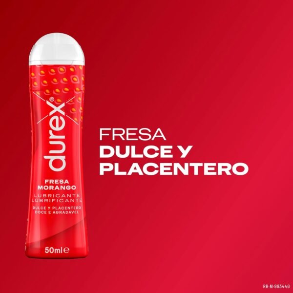 Durex Lubricante Sabor Fresa de Base Agua