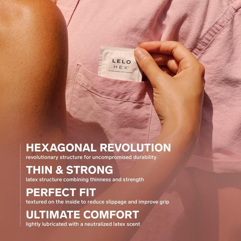 LELO HEX Original Condones Ultrafinos con Mayor Resistencia