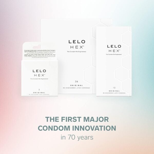 LELO HEX Original Condones Ultrafinos con Mayor Resistencia