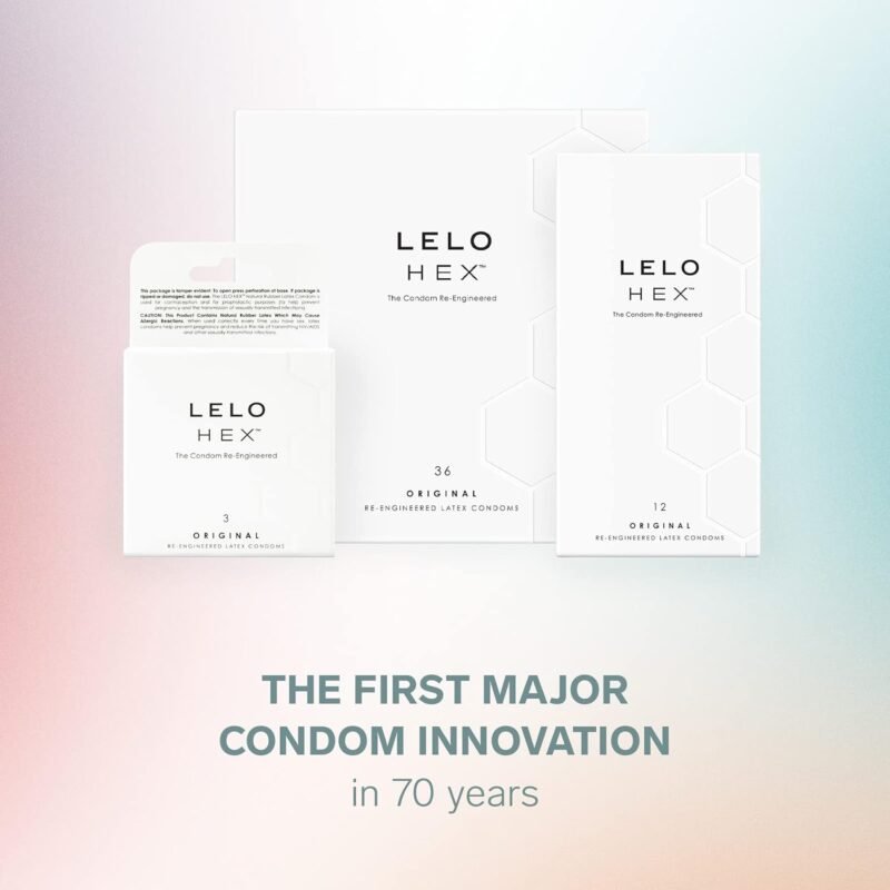 LELO HEX Original Condones Ultrafinos con Mayor Resistencia