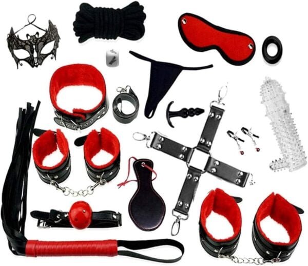 LOVONE Set de esclavitud más grande BDSM con 18 piezas