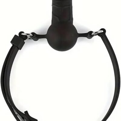 Mordaza con bola de pene de silicona