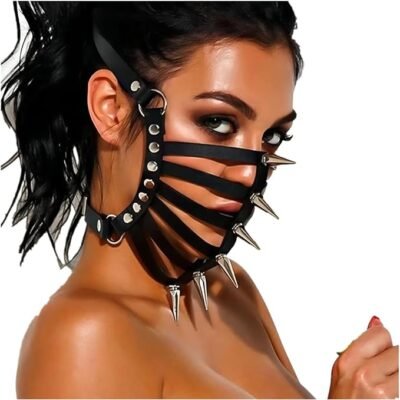 Mascara BDSM Piel Sintetica con Remaches