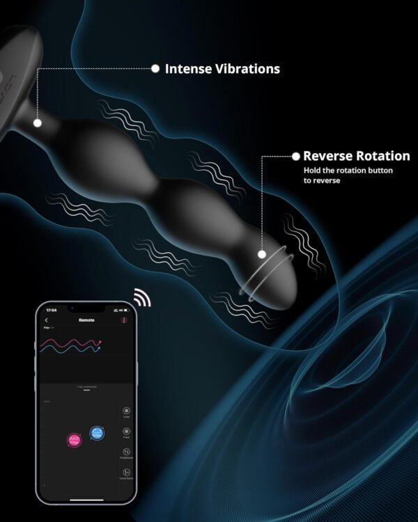 LOVENSE Ridge Rotación de 360 Vibrador Anal Plug - APP