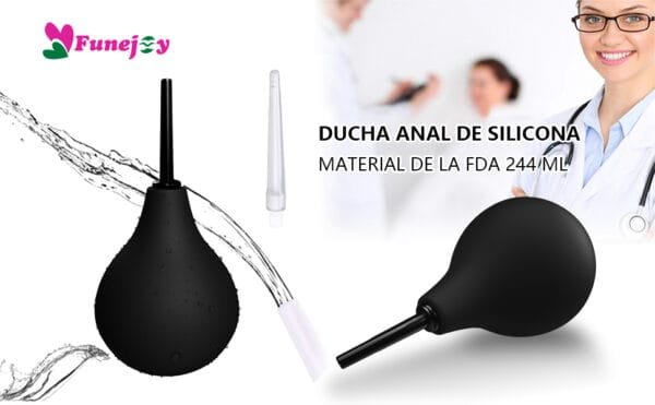 Leweiko Enema - Bulbo de Primera Calidad de 224ml Limpiador Anal con 2 Accesorios