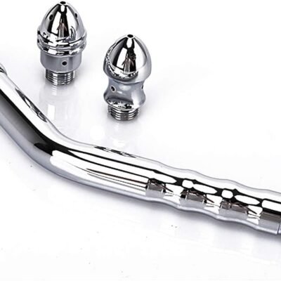 XSEXO Lavativa - Kit de Enema de Ducha 3 Cabezales y Tubo Aluminio