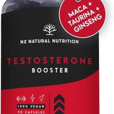 Maca, Zinc y Testosterona Potenciador Sexual con Ginseng Tribulus Terrestris, 90 Cápsulas
